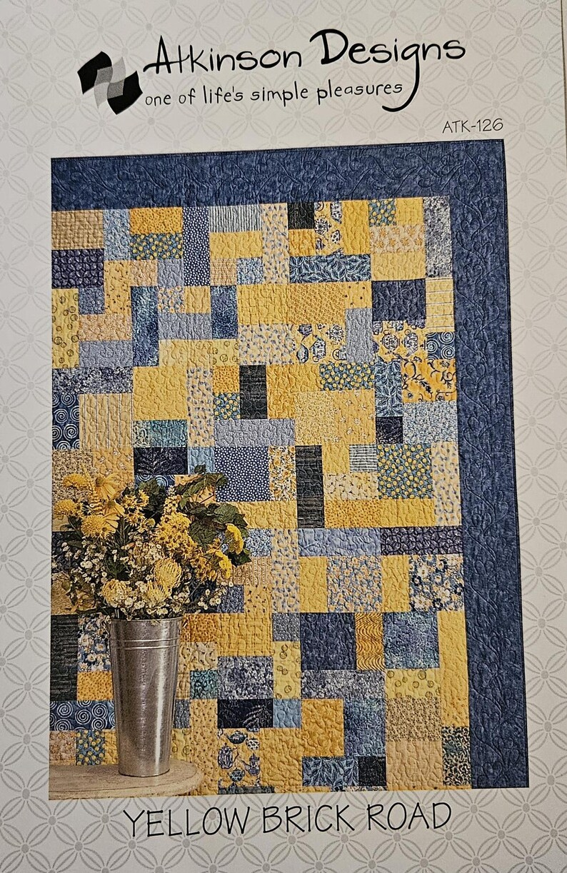 Free Download Atkinson Designs Yellow Brick Road Quilt Pattern in Printable Yellow Brick Road Quilt Pattern Free