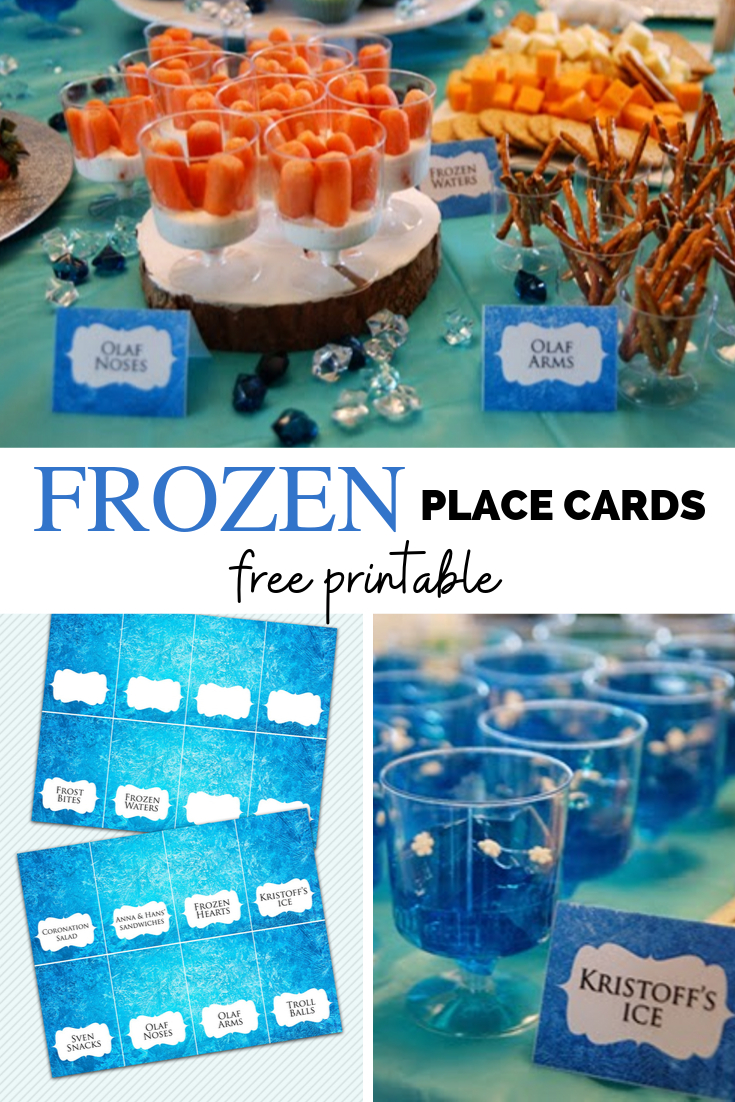 Free Download: Disney Frozen Place Cards And Food Tents - Rambling in Free Frozen Printables Food Labels