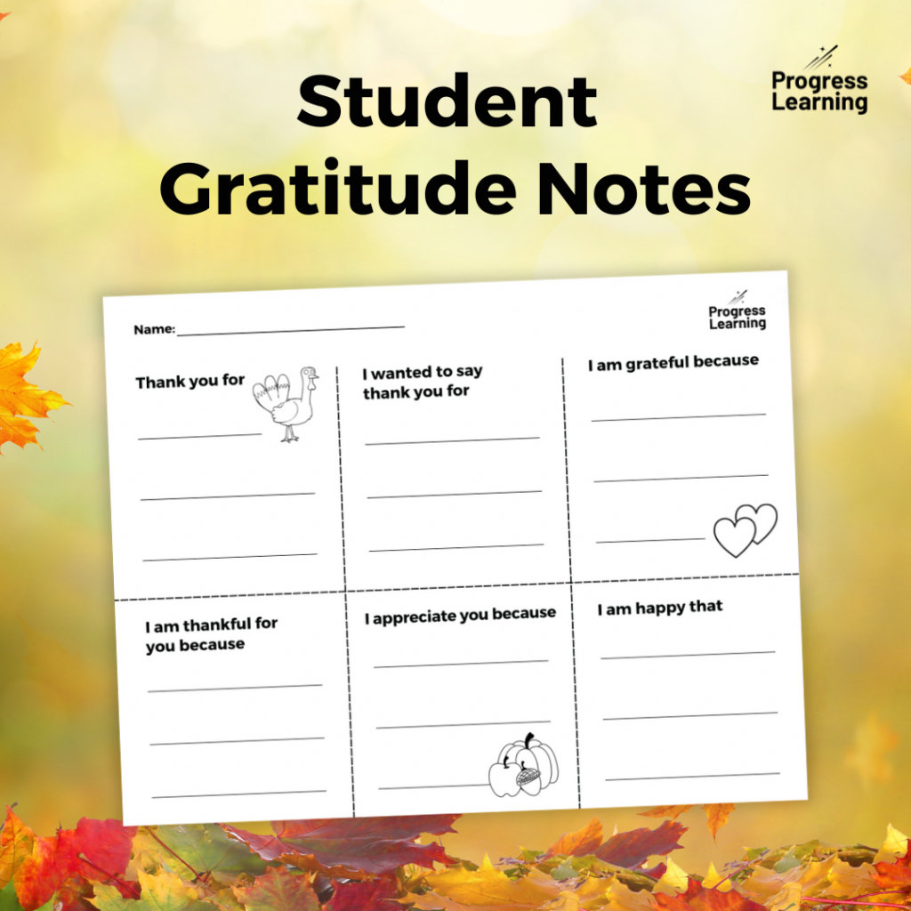 Free Downloadable Thanksgiving Thankful Notes - Progress Learning within Free Printable Thanksgiving Notes