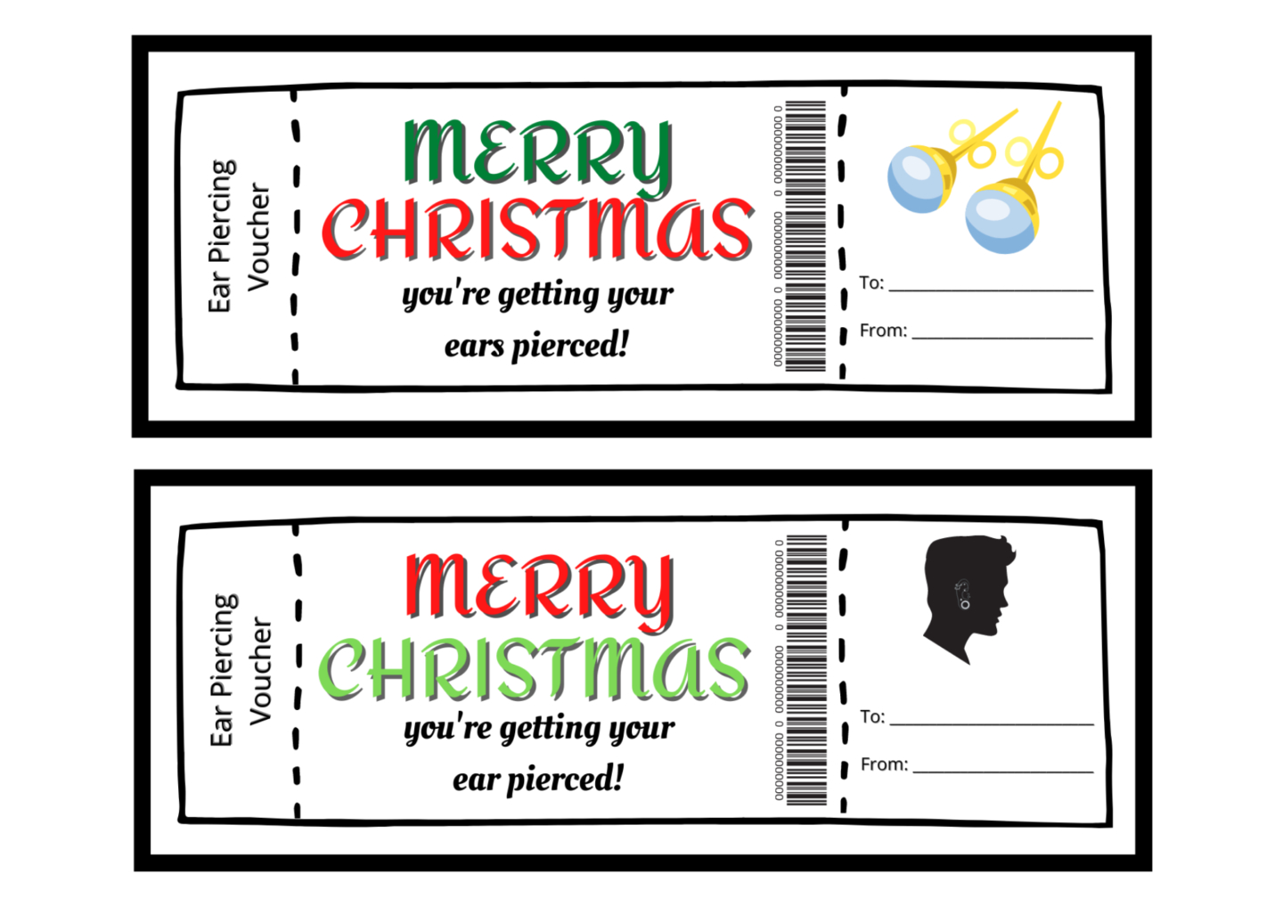 Free Ear Piercing Voucher Template - Super Busy Mum - Northern inside Free Printable Ear Piercing Gift Certificate