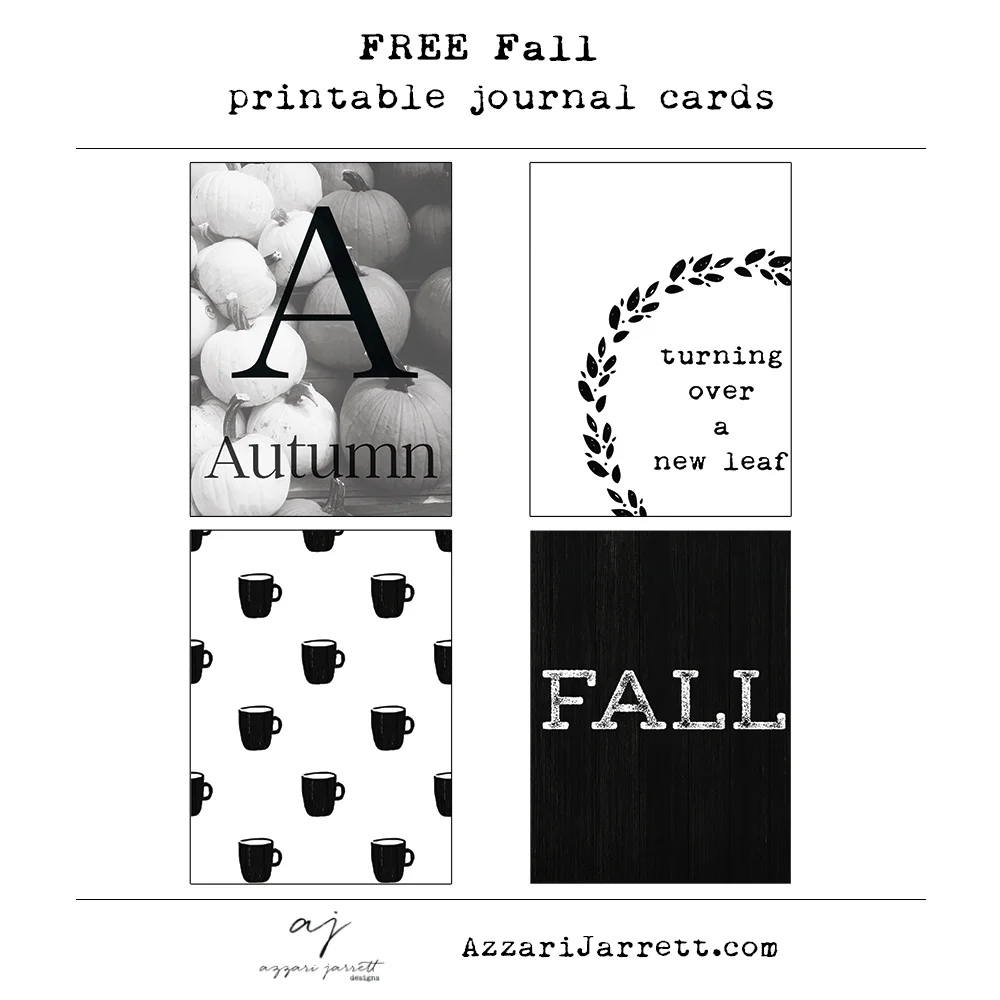 Free Fall Printable Journal Cards inside Journal Cards Free Printable