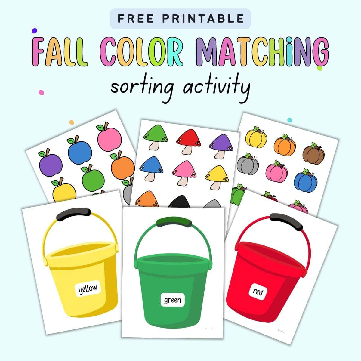 Free Fall Themed Color Matching Printable - The Artisan Life regarding Color Matching Printable Free
