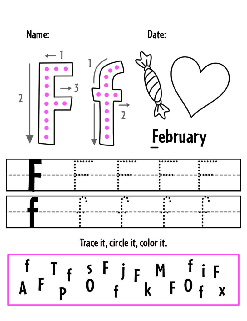 Free February Worksheets For Preschool! ⋆ The Hollydog Blog with Free Printable February Worksheets