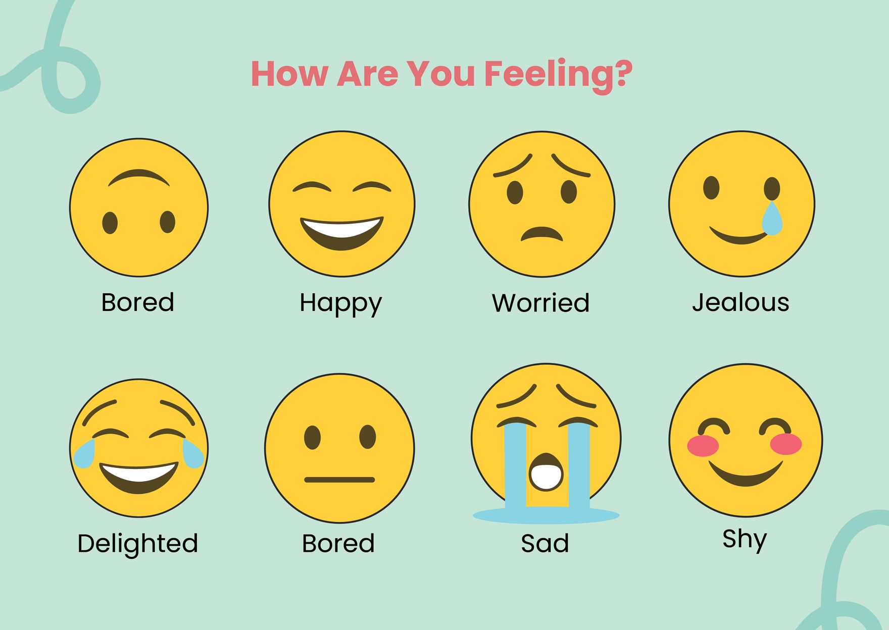 Free Feelings Chart Templates, Editable And Printable in Feelings Chart Printable Free