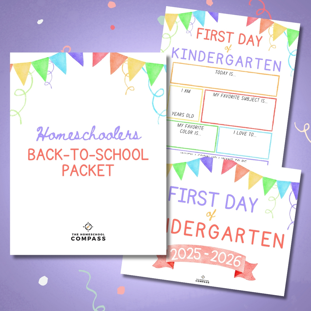 Free First Day Of School Printable Signs - Homeschool Compass pertaining to Homeschool Compass Free Printables