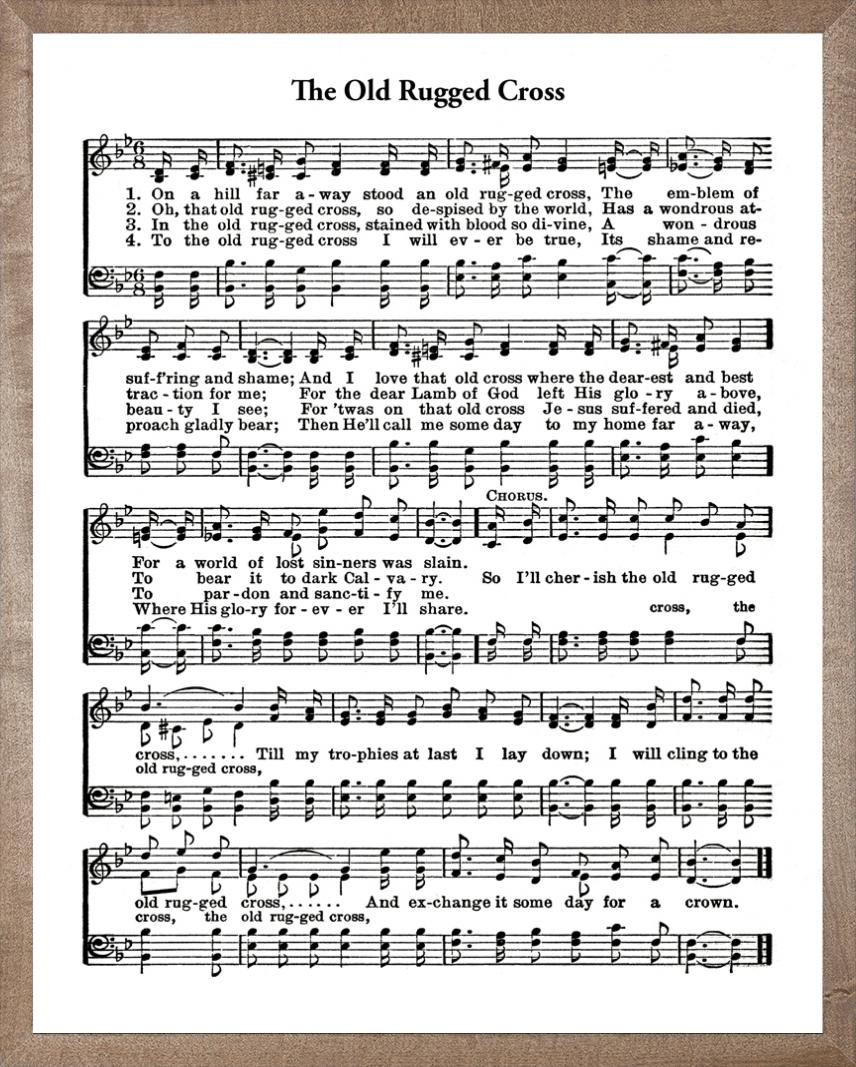 Free Free Printable Sheet Music For The Old Rugged Cross, Download for Free Printable Old Rugged Cross Sheet Music