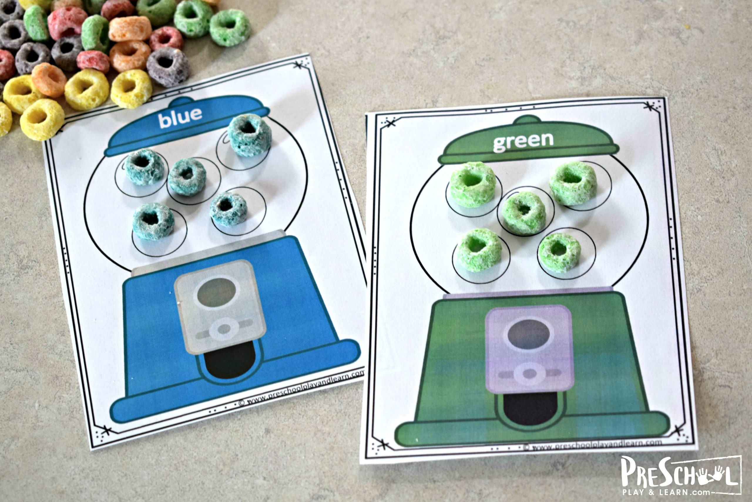 Free Fruit Loops Color Sorting Mats Printable regarding Fruit Loop Sorting Printable