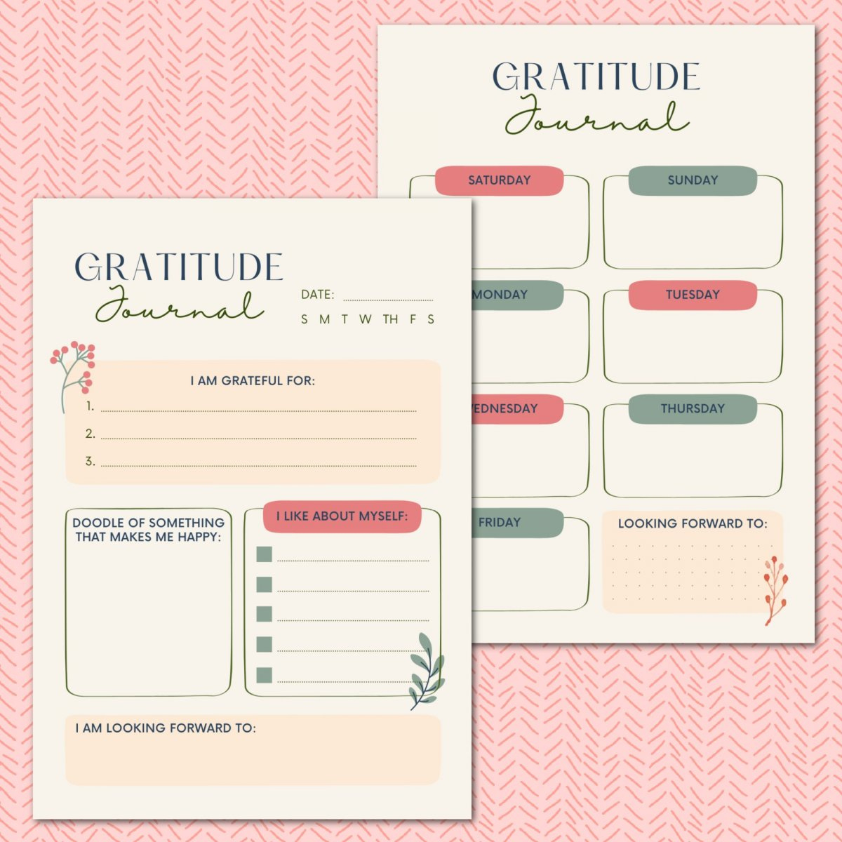 Free Gratitude Journal Printable + 13 Thanksgiving Printables throughout Free Printable Gratitude Journal