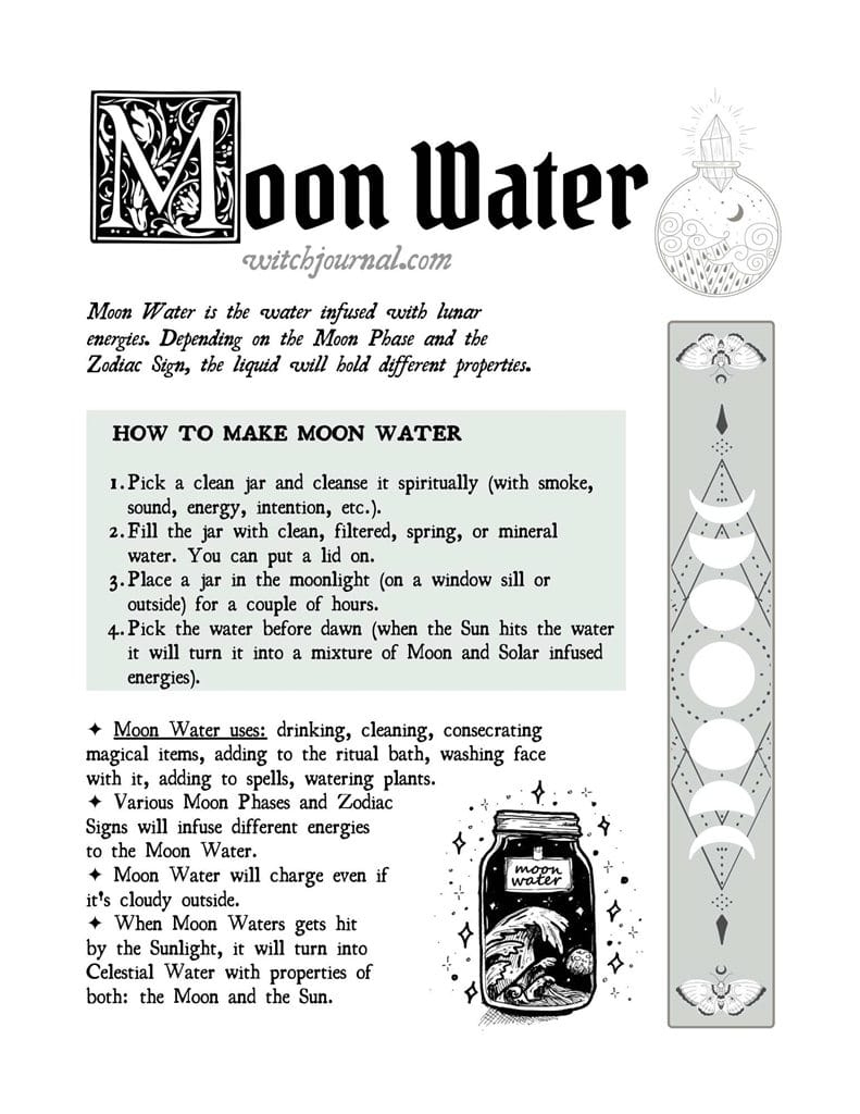 Free Grimoire Printable - Basic Magic Book Of Shadows Pages throughout Printable Book Of Shadows