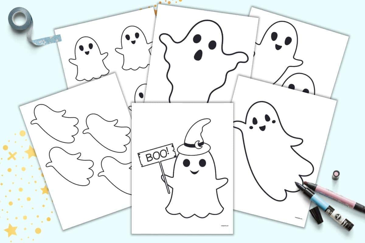 Free Halloween Ghost Printable Templates - The Artisan Life inside Printable Bats and Ghosts