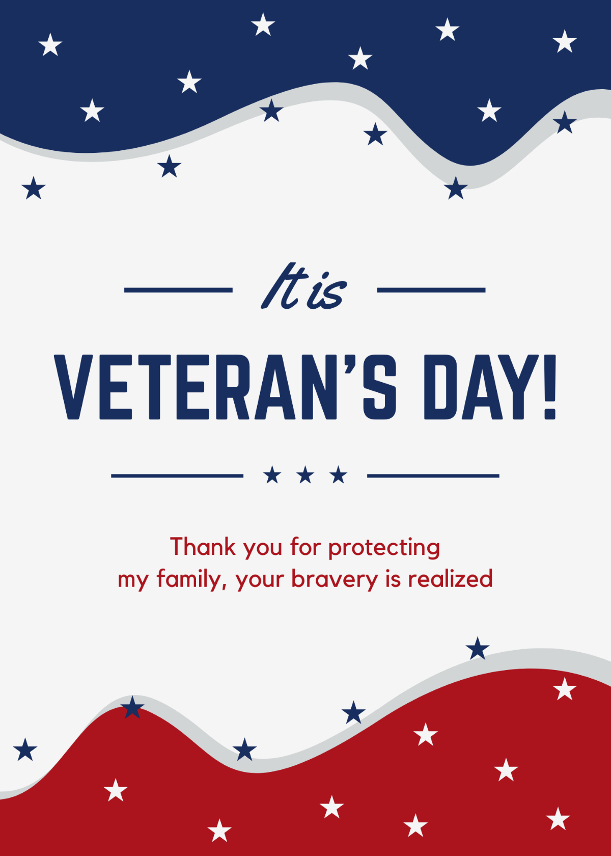 Free Happy Veterans Day Greeting Card Template To Edit Online with regard to Printable Veterans Day Greeting Cards