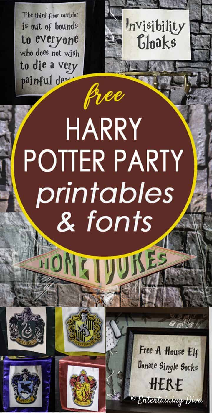 Free Harry Potter Printables And Fonts with regard to Free Harry Potter Printable Signs