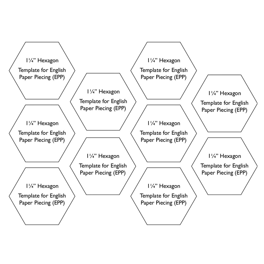 Free Hexagon Template | 1¼″ Epp Paper Piecing Templates inside Free Printable Paper Piecing Templates