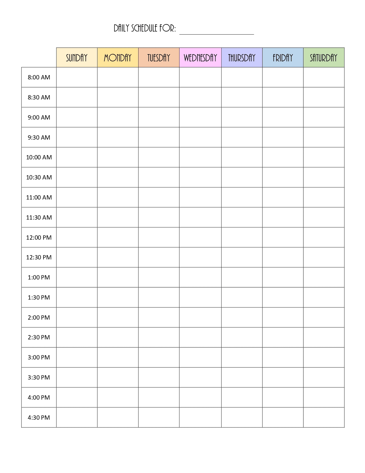 Free Homeschool Schedule Template | Editable And Printable for Homeschool Weekly Planner Free Printable