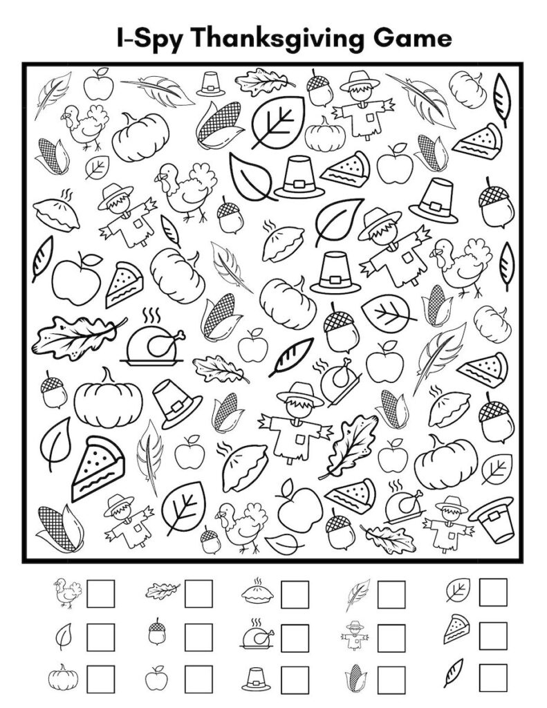 Free I Spy Thanksgiving Printables Your Kids Will Love! - Originalmom regarding Hidden Picture Thanksgiving Printable
