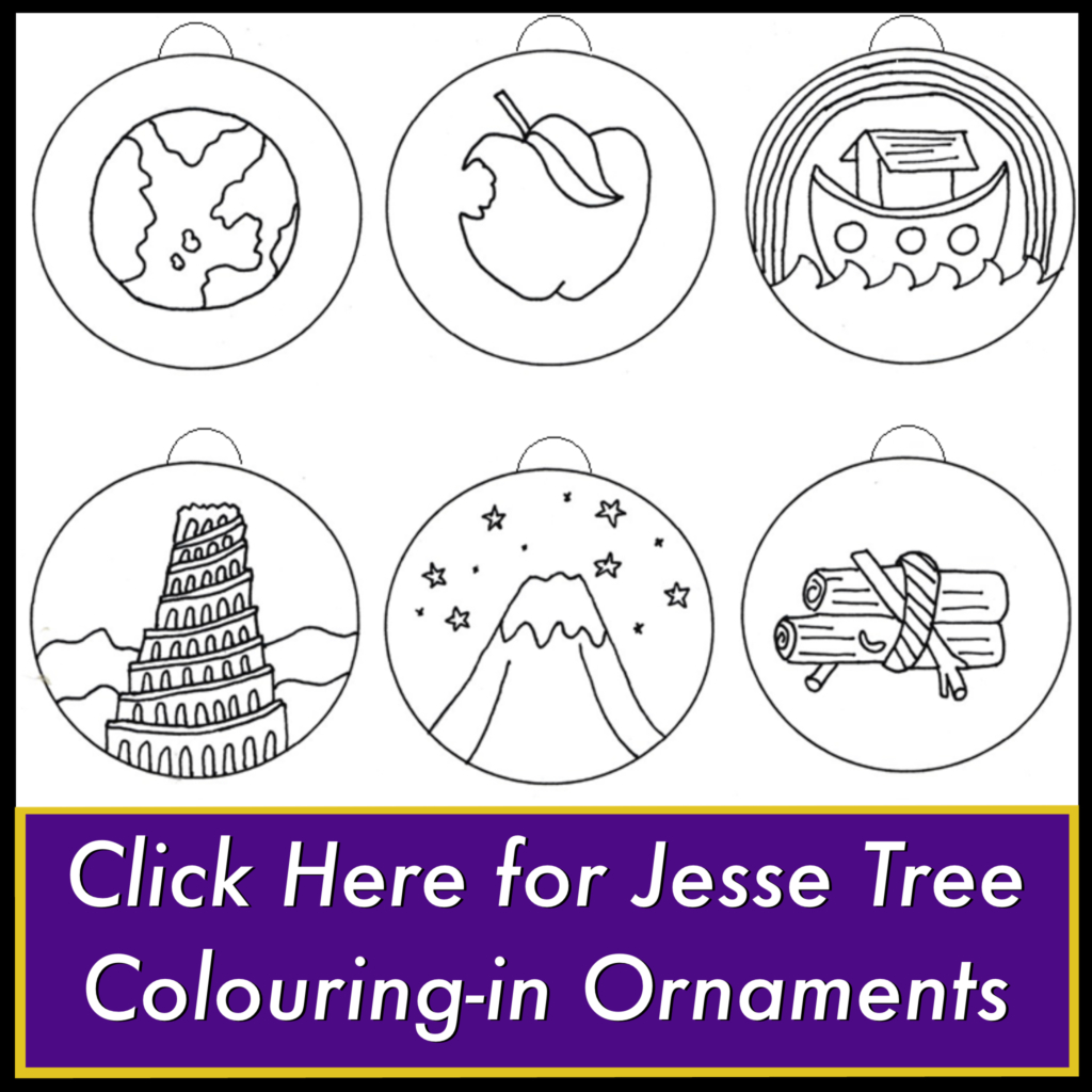Free Jesse Tree Colouring-In Ornaments Printable | Australian with Free Jesse Tree Printable Ornaments