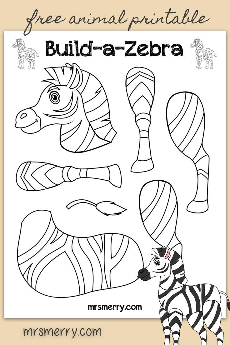 Free Kids Printable - Build A Zebra - Zoo Animal Crafts For Kids with regard to Free Printable Zoo Activities For Preschoolers