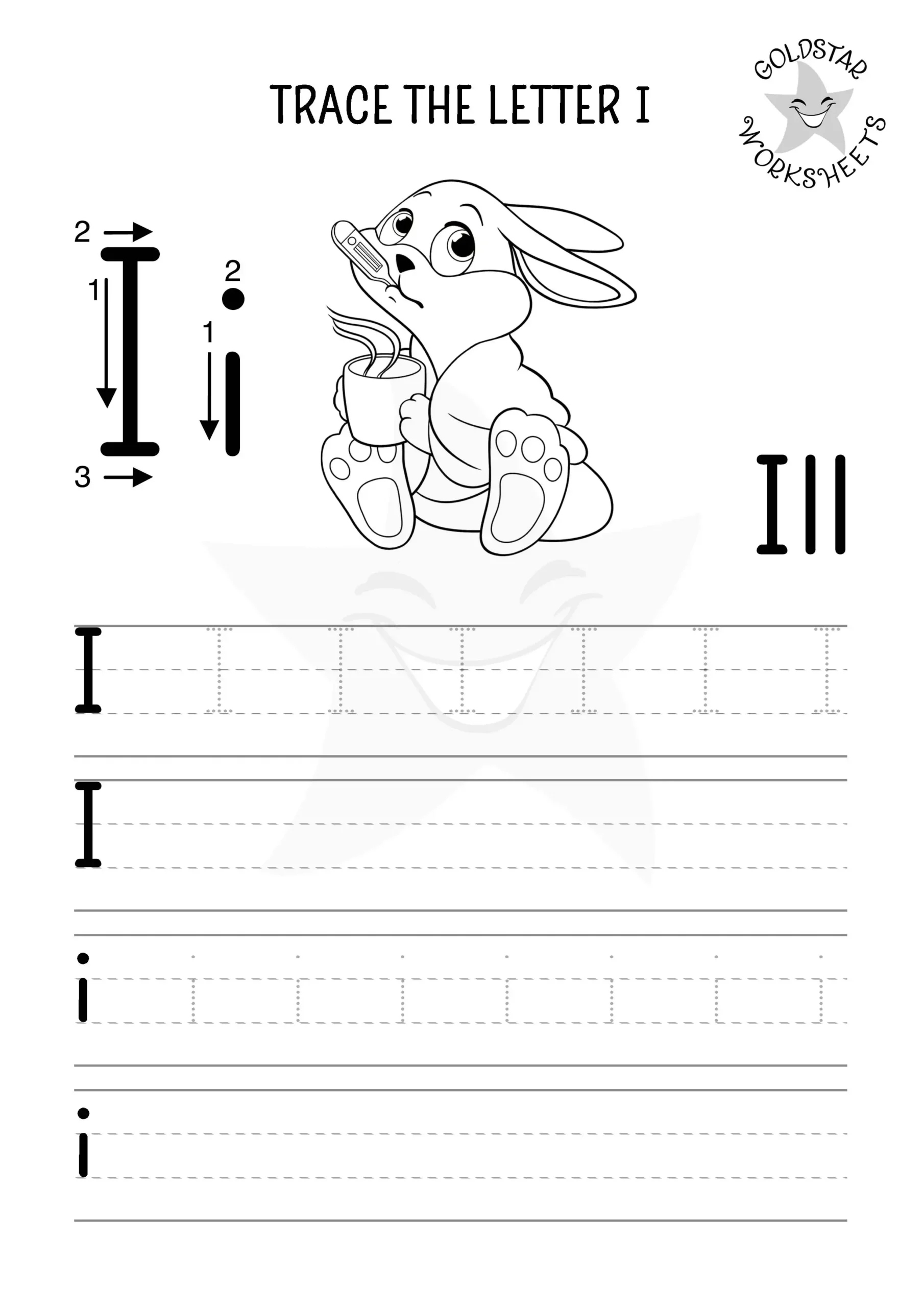 Free Letter I Tracing Worksheets – Igloo And Ill Bunny Designs! throughout Free Printable Letter I Tracing Worksheets
