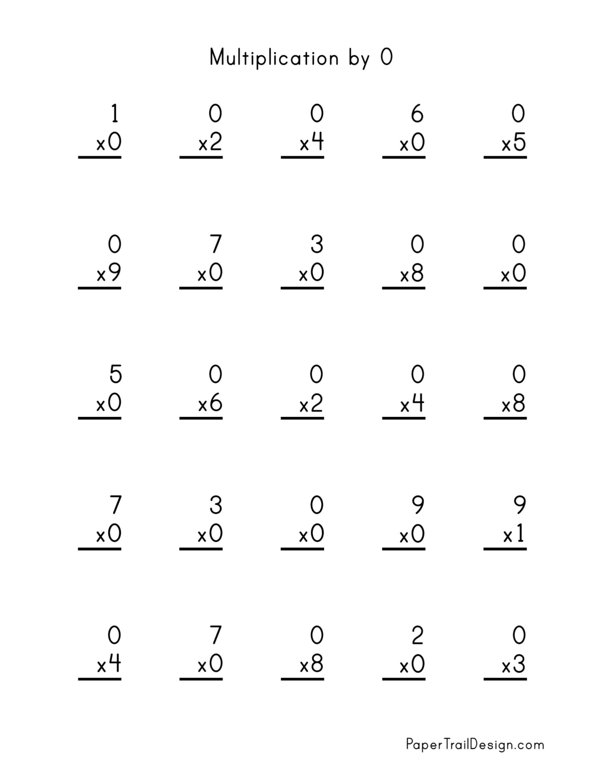 Free Multiplication Worksheets | Multiplication - Worksheets intended for Free Printable Multiplication Worksheets