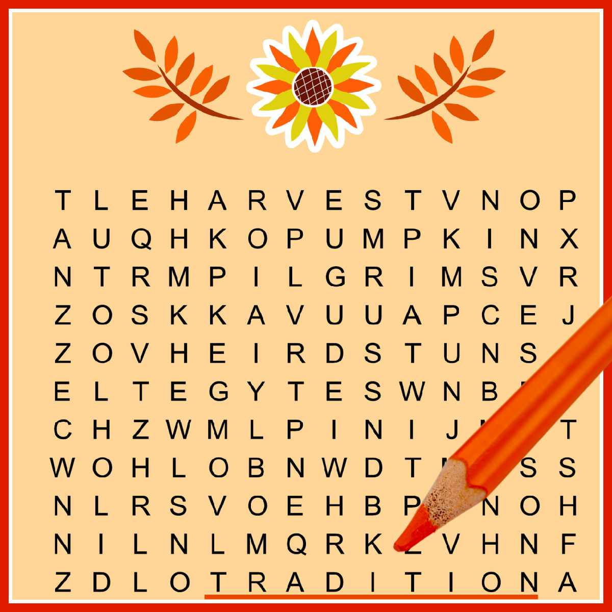 Free November Word Search Printable - National Days Word Find in November Word Search Printable