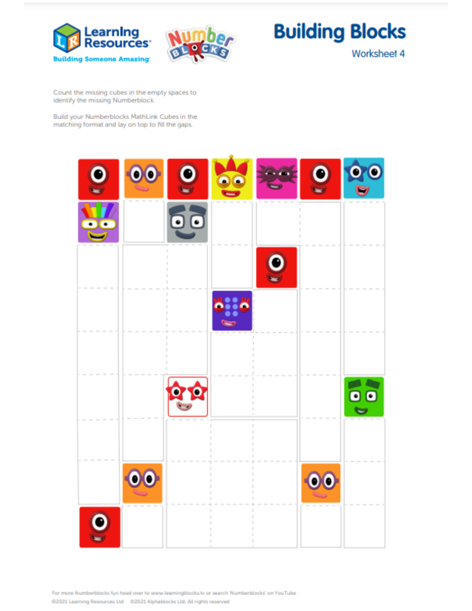 Free Numberblocks Activities For Kids - Free Activity Sheets for Numberblocks Printables Free