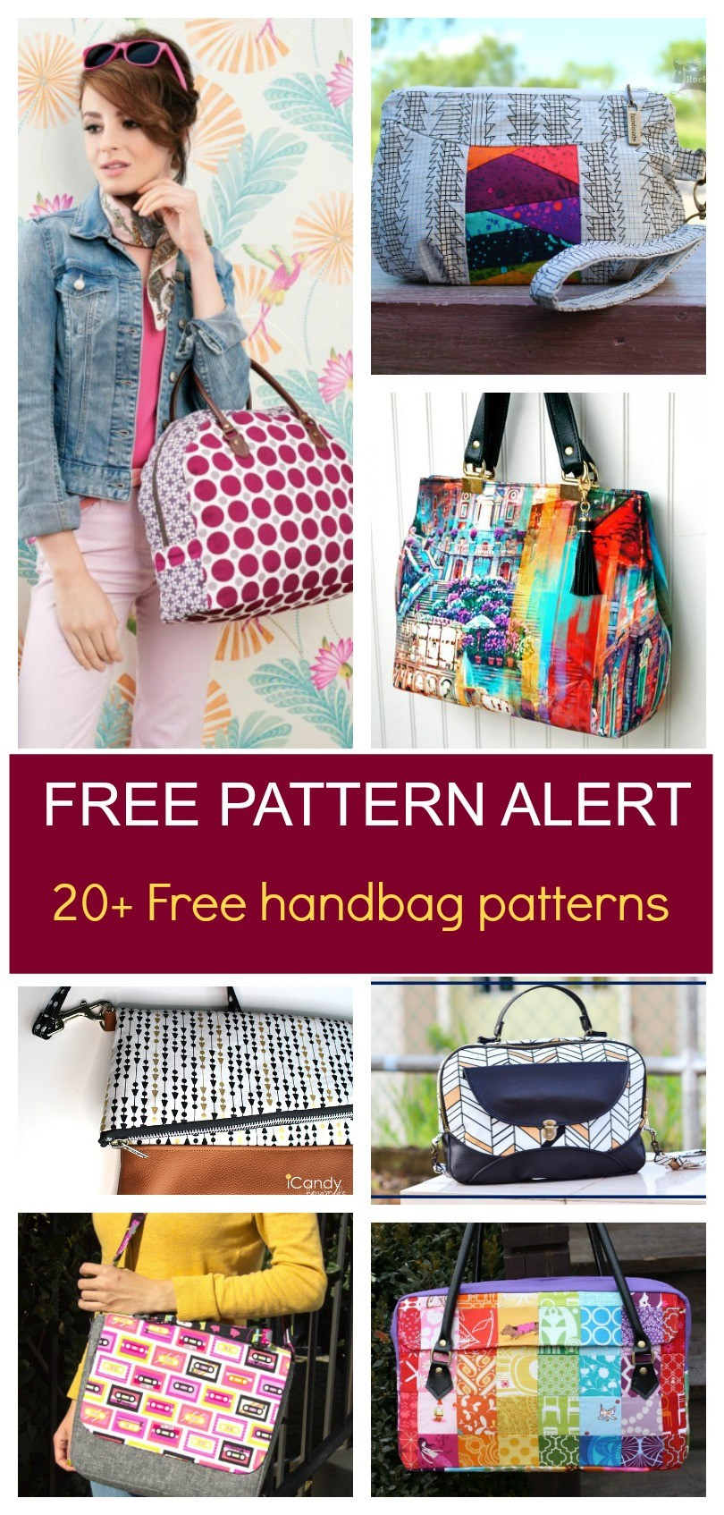 Free Pattern Alert: 20+ Free Handbag Patterns - On The Cutting throughout Pdf Handbag Patterns Free Printable
