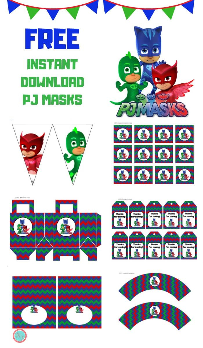 Free Pj Masks Party Printable - Magical Printable for Pj Mask Free Printables