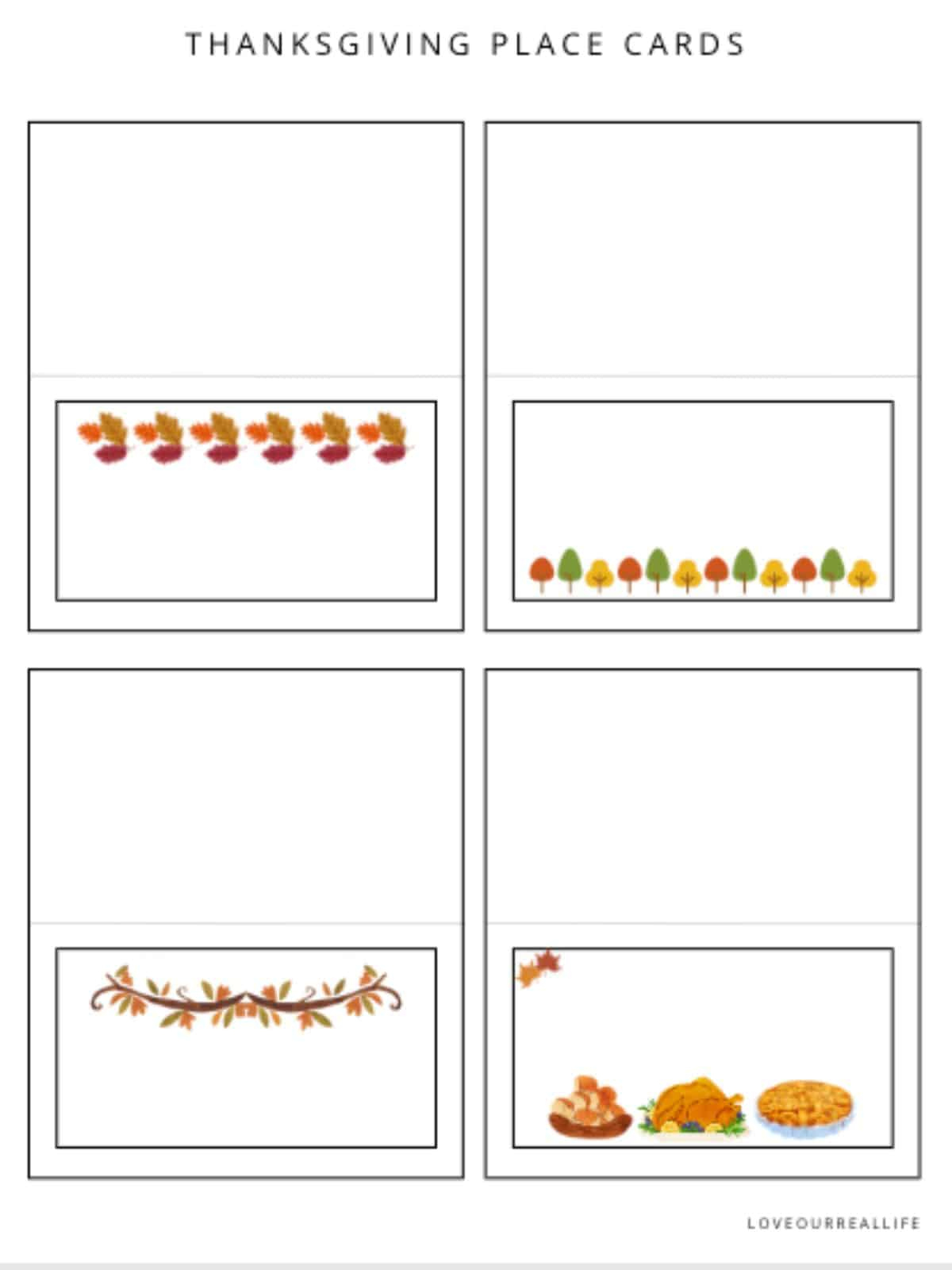 Free Place Card Printable Templates - For Any Occasion ⋆ Love Our with regard to Free Printable Thanksgiving Thanksgiving Place Card Template Free Download