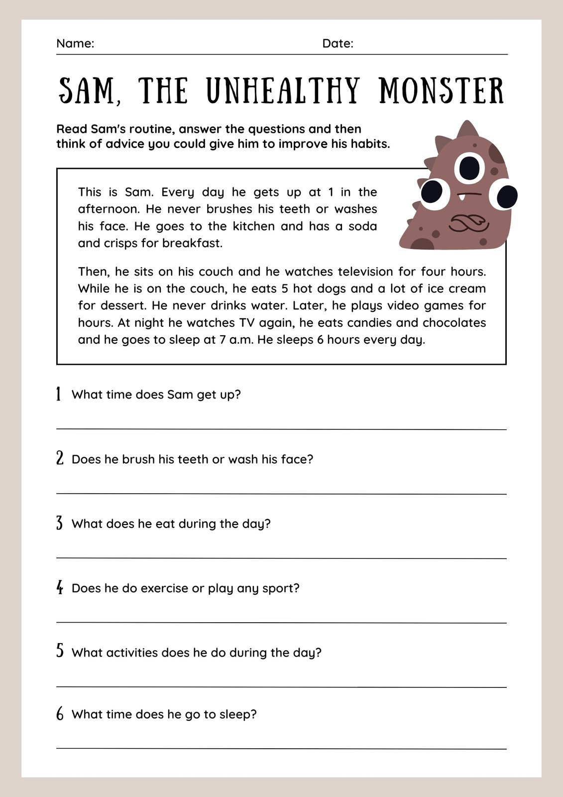 Free Printable 3Rd Grade Reading Worksheet Templates | Canva pertaining to Writing Worksheets Printable For Grade 3