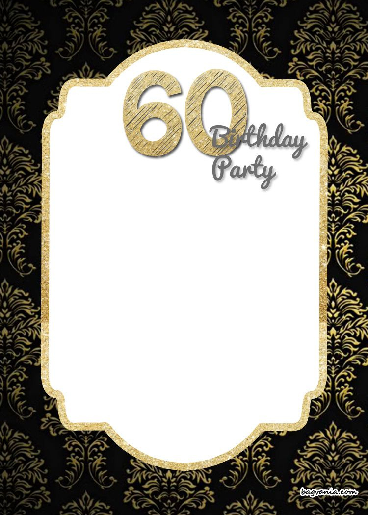 Free Printable 60Th Birthday Invitations Template regarding Free 60th Birthday Printables