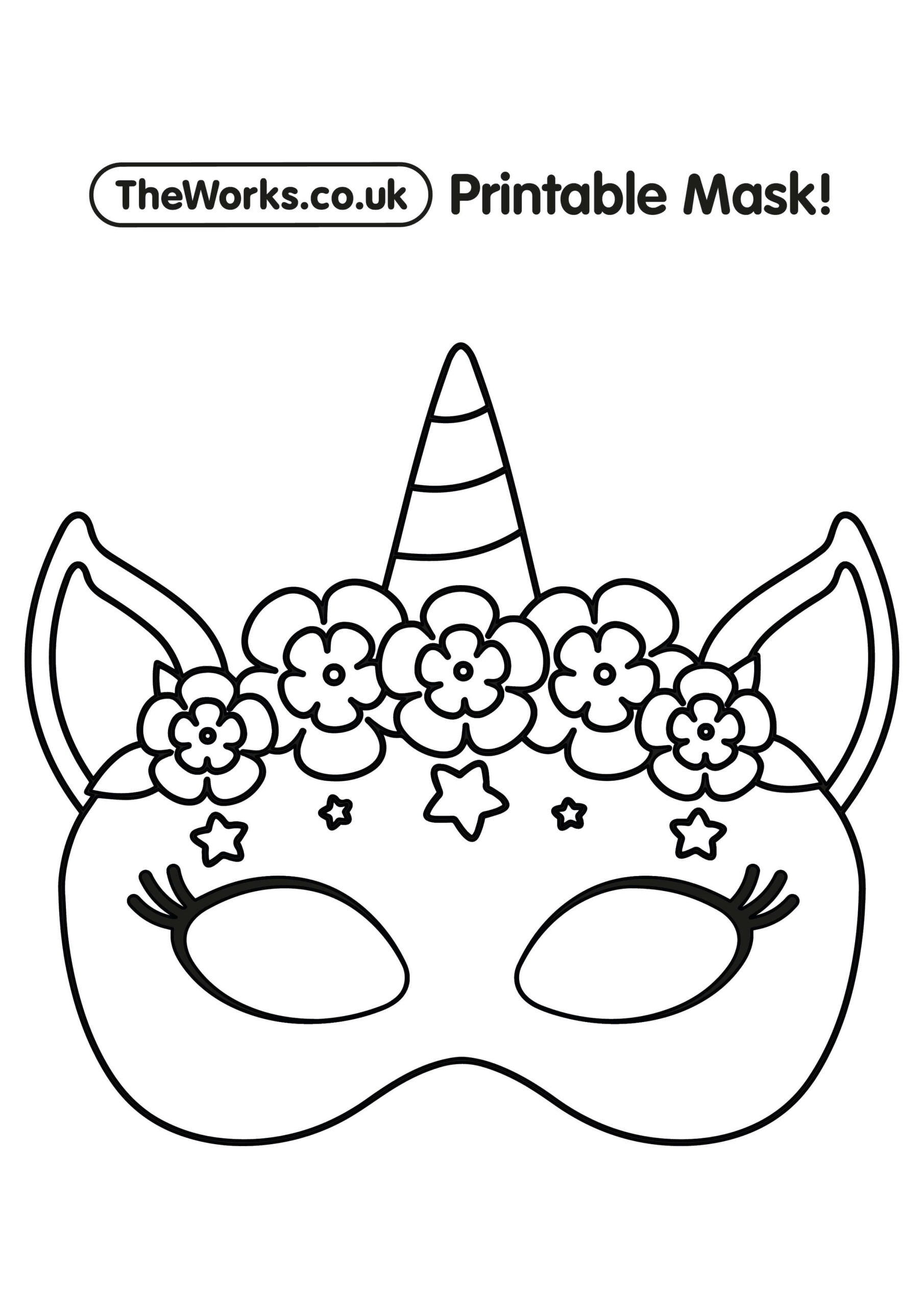 Free Printable Animal Masks | The Works with regard to Free Printable Printable Unicorn Mask Template