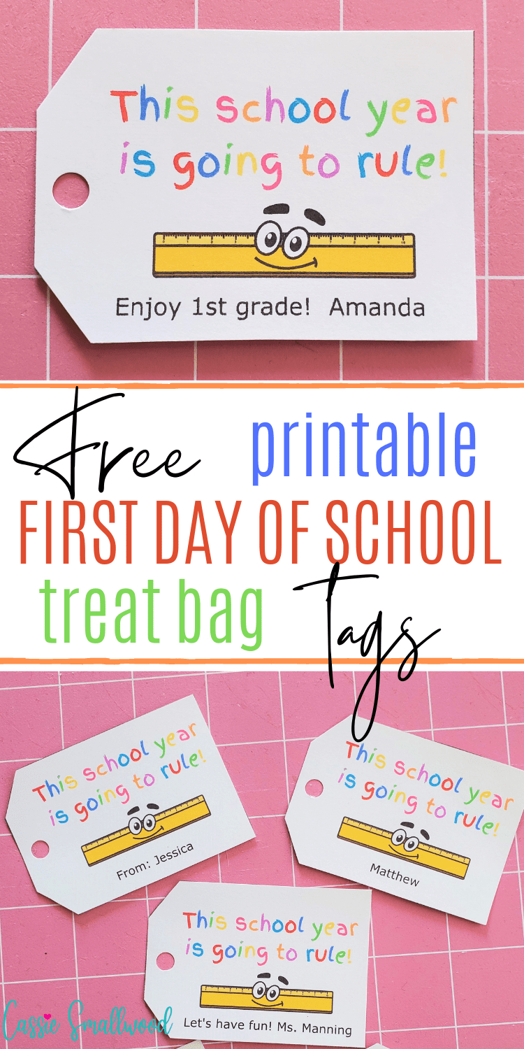 Free Printable Back To School Tags (Editable) - Cassie Smallwood regarding Free Printable Welcome Back Tags