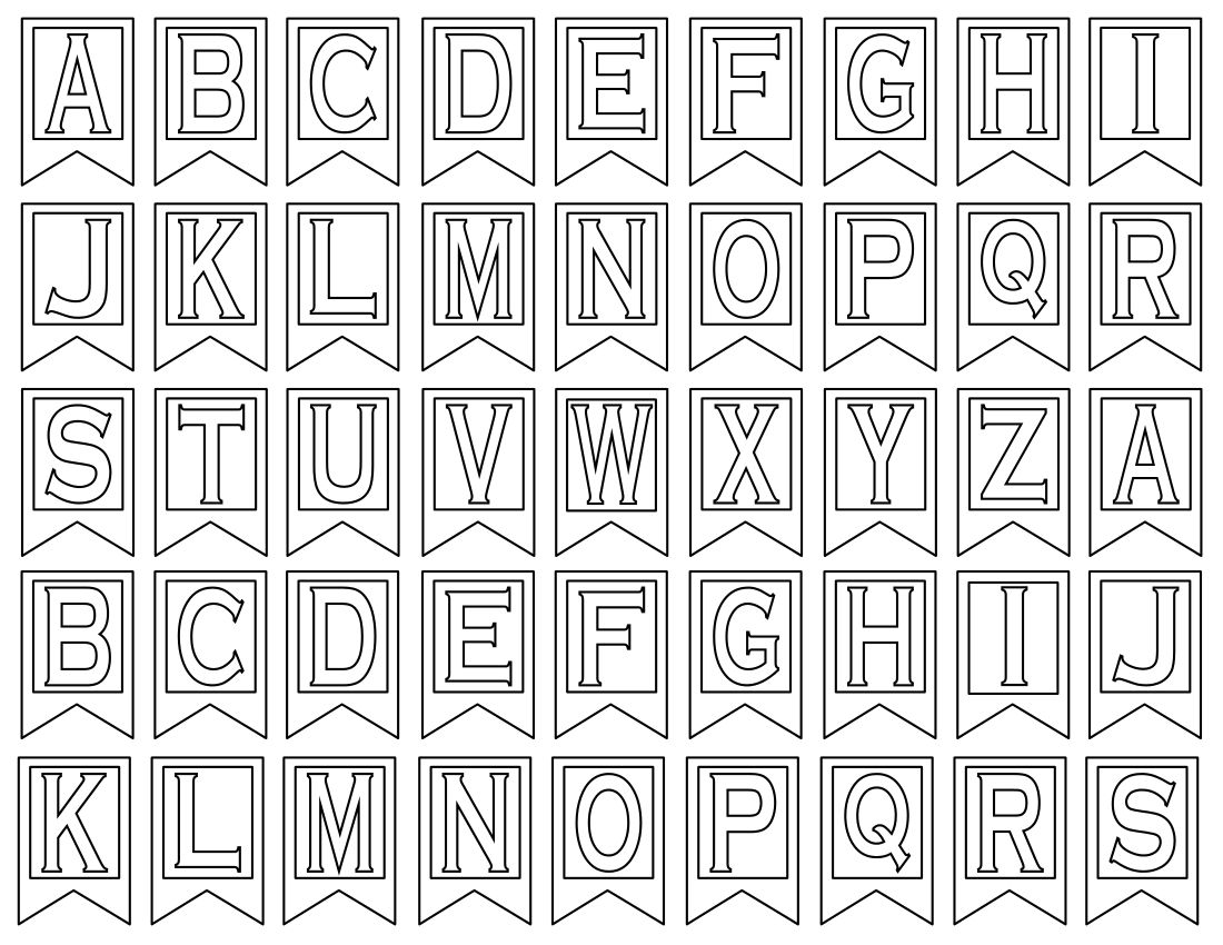 Free Printable Banner Alphabet Letters - Printable Bingo Cards in Free Printable Letters For Banners Entire Alphabet