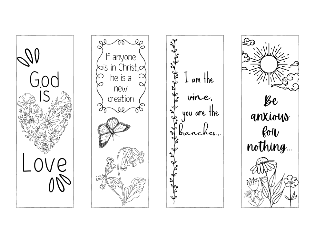 Free Printable Bible Verse Bookmarks To Color - Printable Party Favors with Free Printable Bible Bookmarks