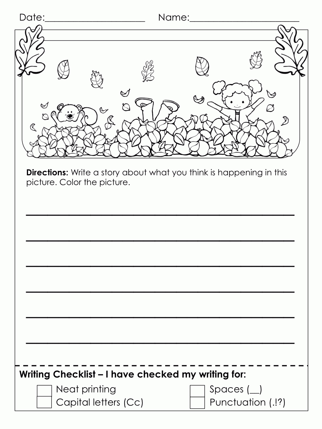 Free Printable Blank Writing Practice Worksheet - Worksheets Library inside Writing Worksheets Printable For Grade 3