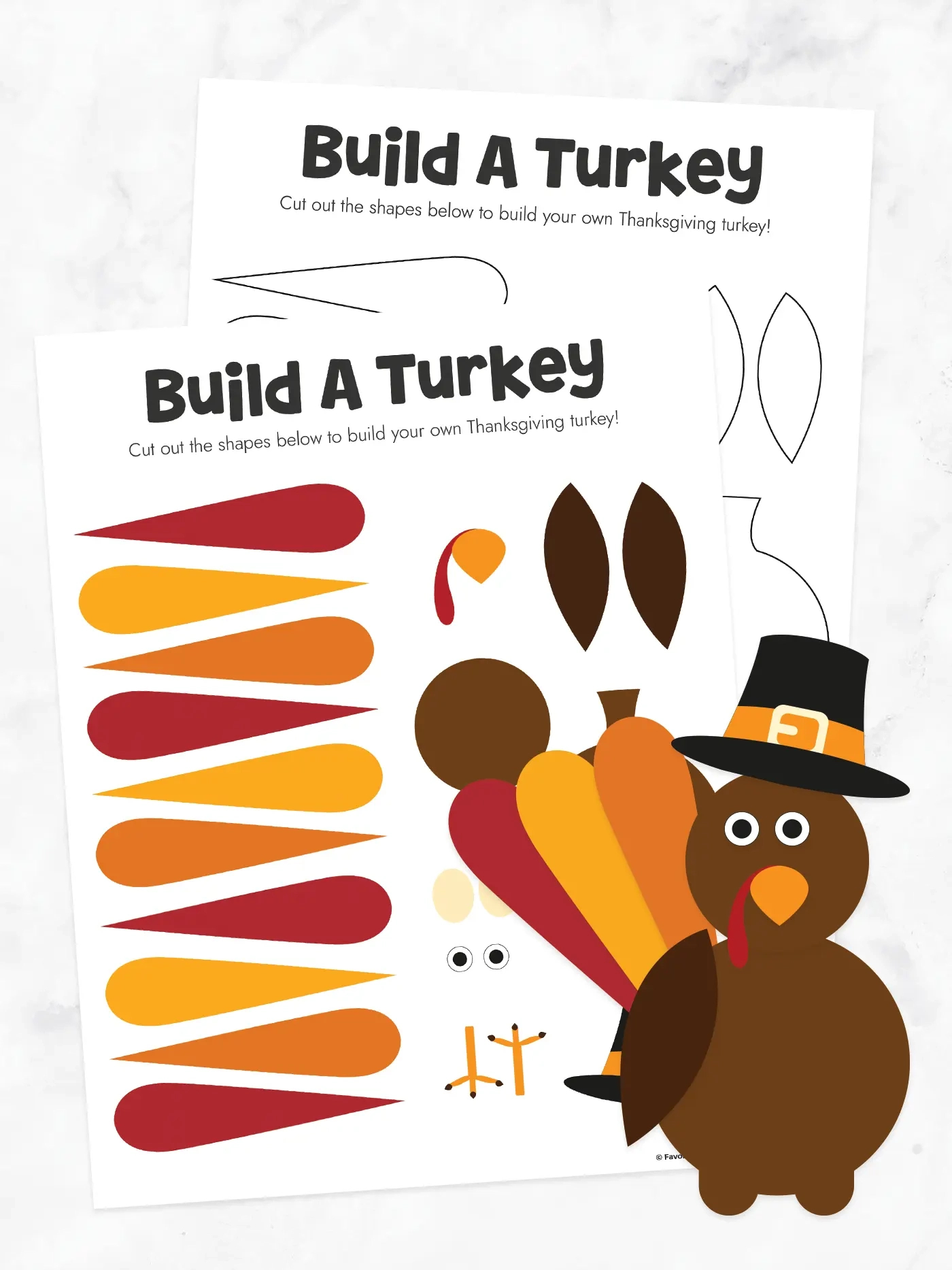 Free Printable Build A Turkey Cutout - Favorite Printables with regard to Thanksgiving Cut Outs Printable