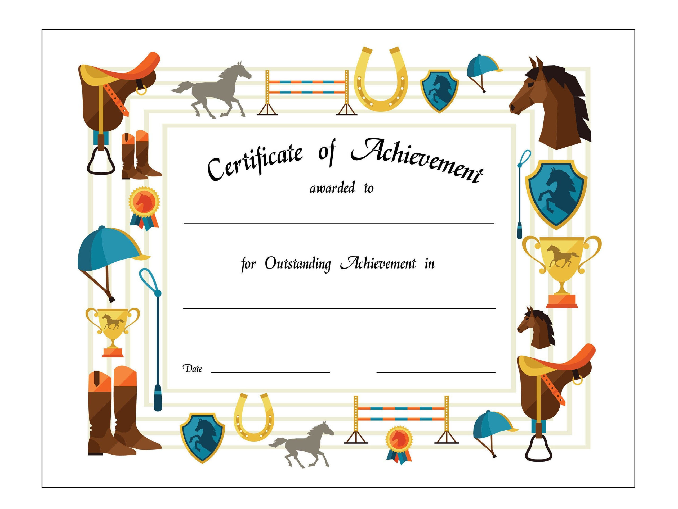 Free Printable Certificates For Horse Riding, Download Free pertaining to Free Printable Horse Riding Certificates