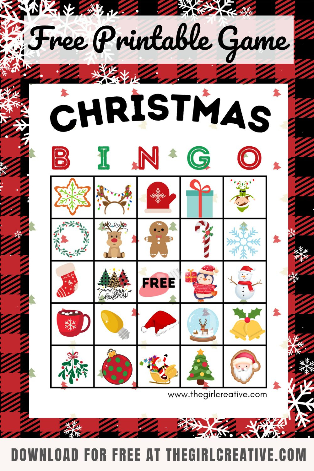 Free Printable Christmas Bingo Cards - The Girl Creative throughout Holiday Printable Bingo Cards