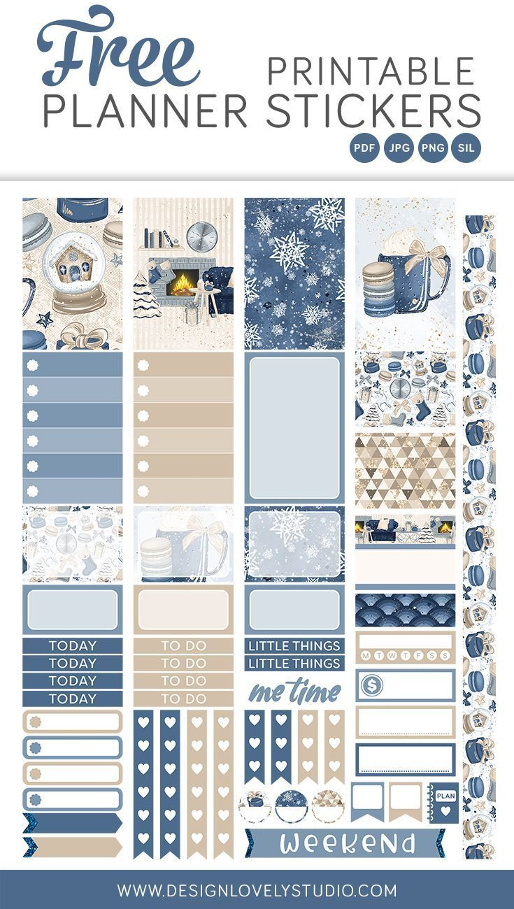 Free Printable Cozy Winter Planner Stickers — Design Lovely Studio with Happy Planner Stickers Free Printable