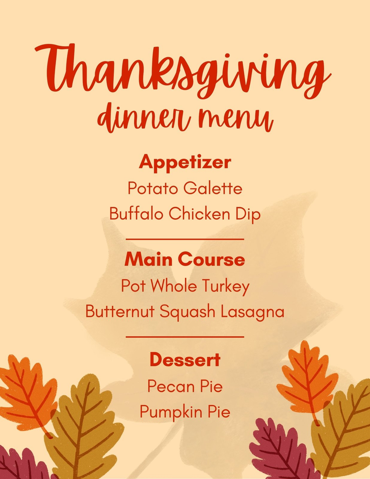 Free Printable, Customizable Thanksgiving Menu Templates | Canva regarding Thanksgiving Dinner Menu Word Template