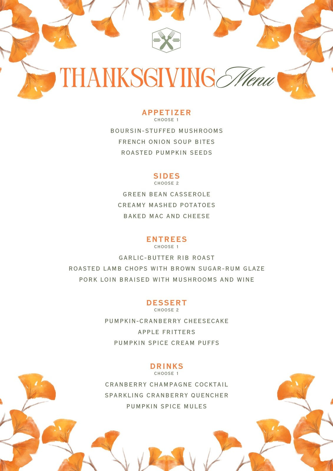 Free Printable, Customizable Thanksgiving Menu Templates | Canva regarding Thanksgiving Menu Template Canva