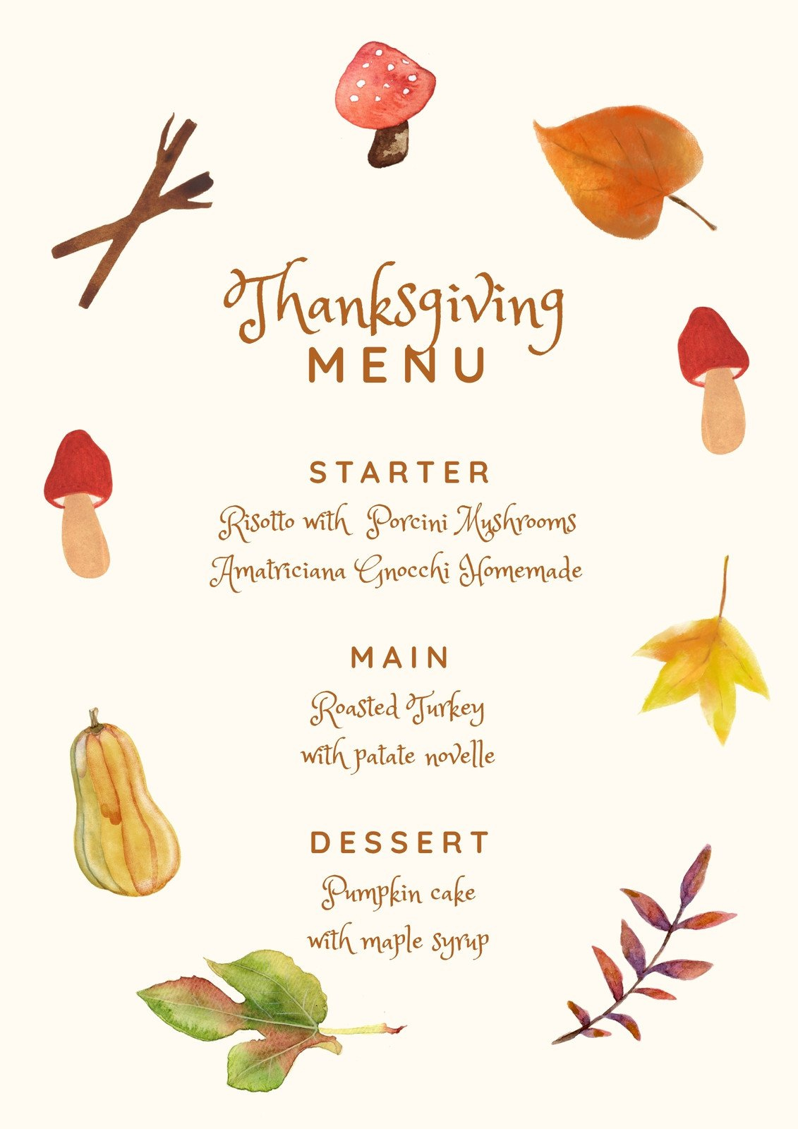 Free Printable, Customizable Thanksgiving Menu Templates | Canva throughout Thanksgiving Menu Template For Mac