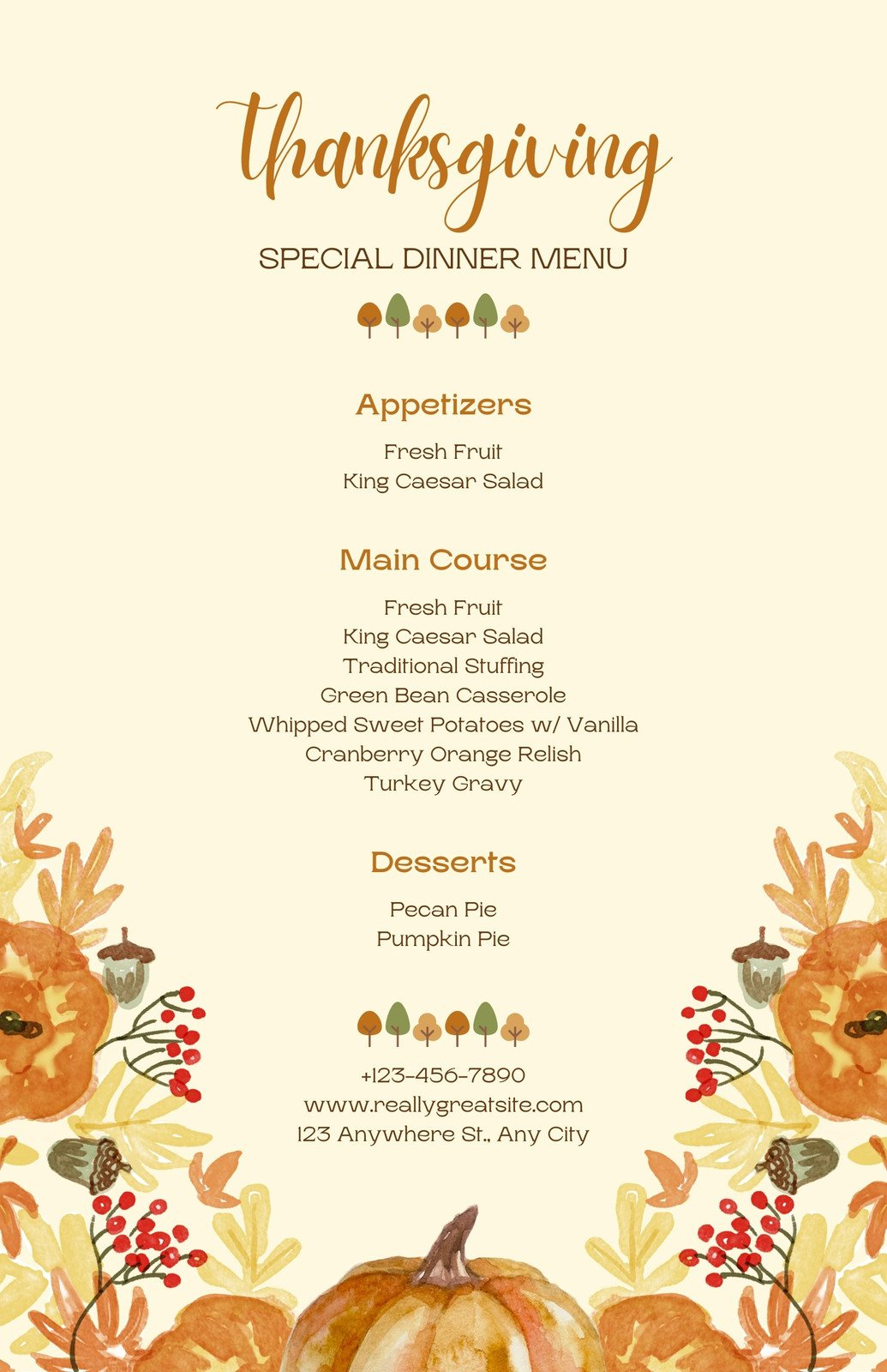 Free Printable, Customizable Thanksgiving Menu Templates | Canva with regard to Thanksgiving Dinner Menu Word Template