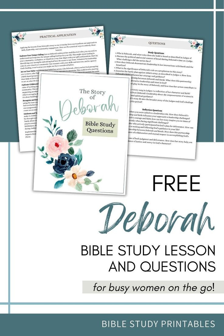 Free Printable Deborah Bible Study intended for Printable Women's Bible Study Lessons Free