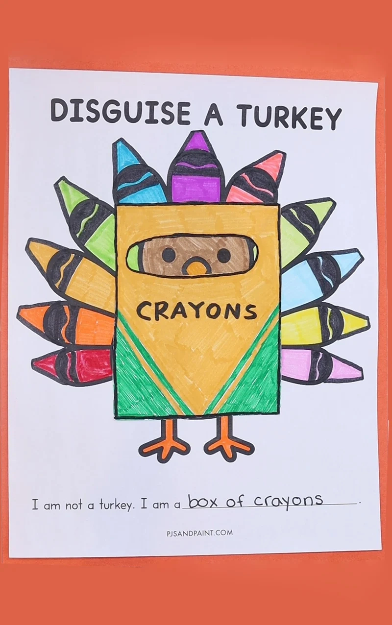 Free Printable Disguise A Turkey Template - Pjs And Paint with regard to Turkey in Disguise Crayola