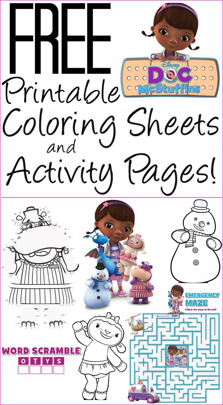 Free Printable Doc Mcstuffins Coloring Pages, Activity Sheets regarding Doc Mcstuffins Printables Free