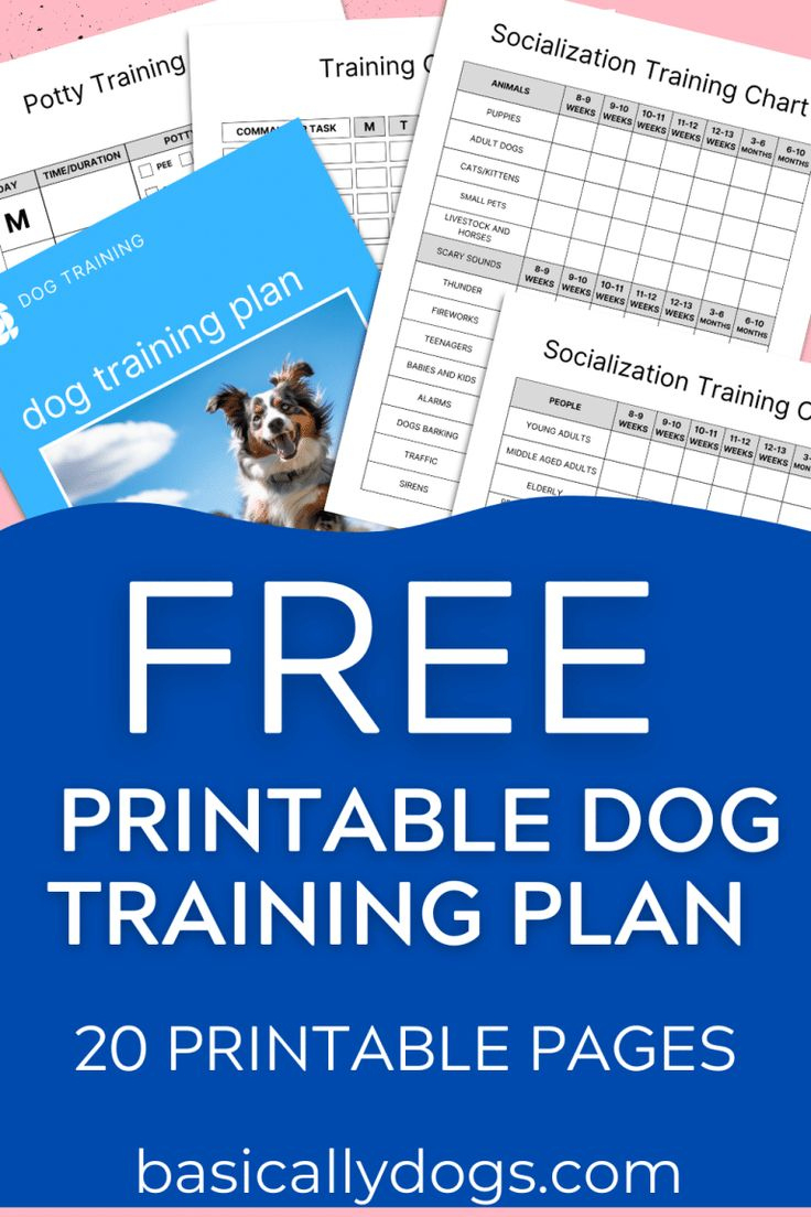 Free Printable Dog Training Plan Template To Download - Basically Dogs with Free Printable Dog Training Worksheets
