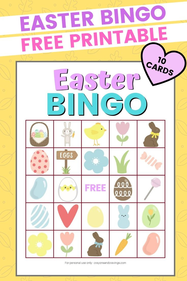 Free Printable Easter Bingo Game Cards For Kids within Easter Bingo Cards Free Printable
