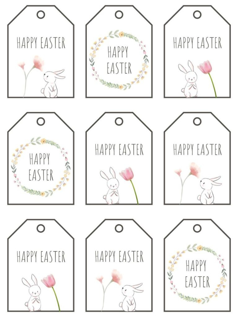 Free Printable Easter Gift Tag Designs For Every Bunny - For Hope in Free Easter Gift Tags Printables