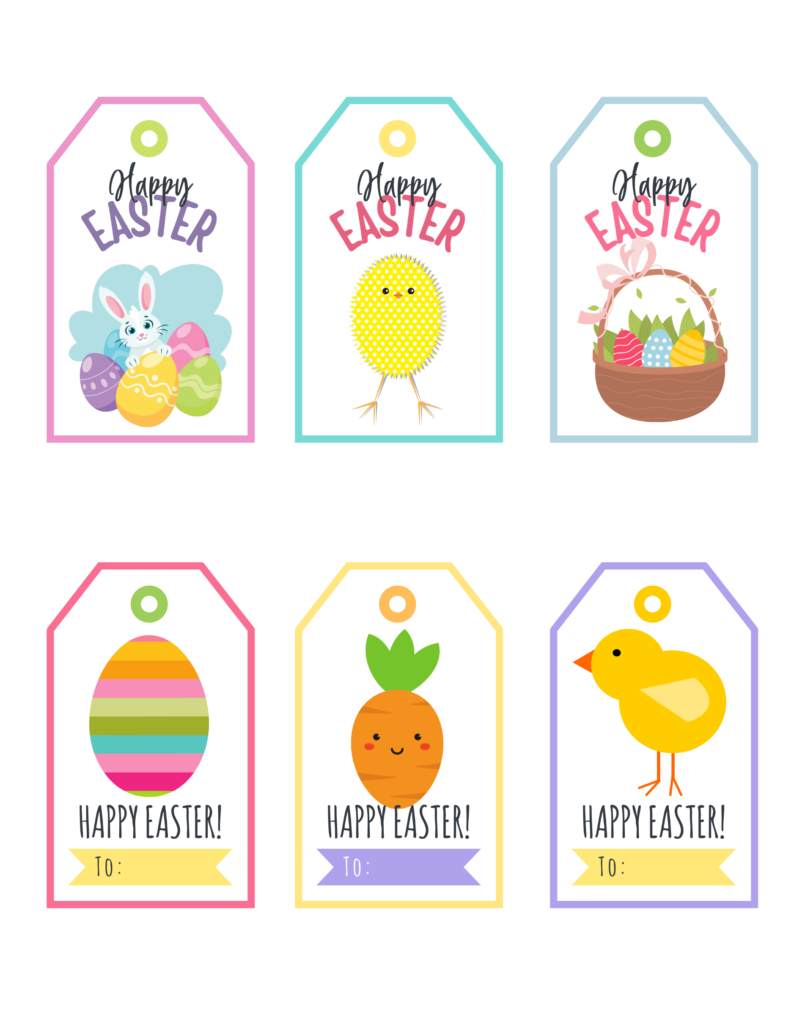 Free Printable Easter Gift Tags | Baking You Happier within Free Printable Easter Basket Tags
